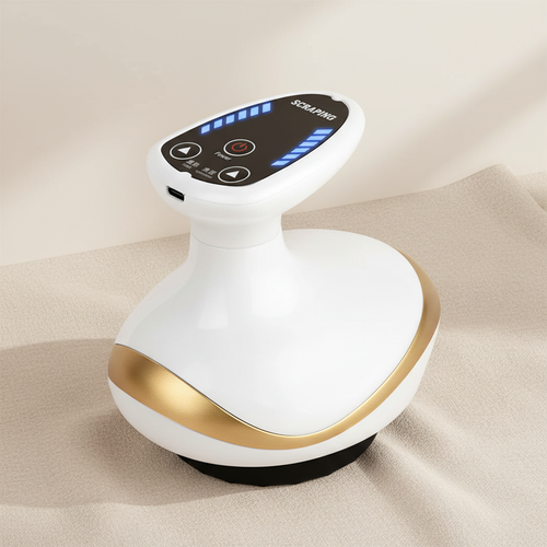 CupLift Pro EMS Body Massager on warm beige background